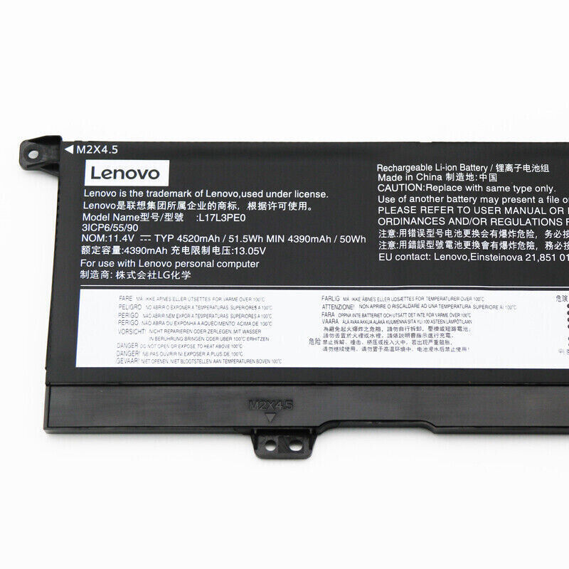 New Genuine Lenovo L17C3PE0 L17L3PE0 L17M3PE0 Battery 51.5WH
