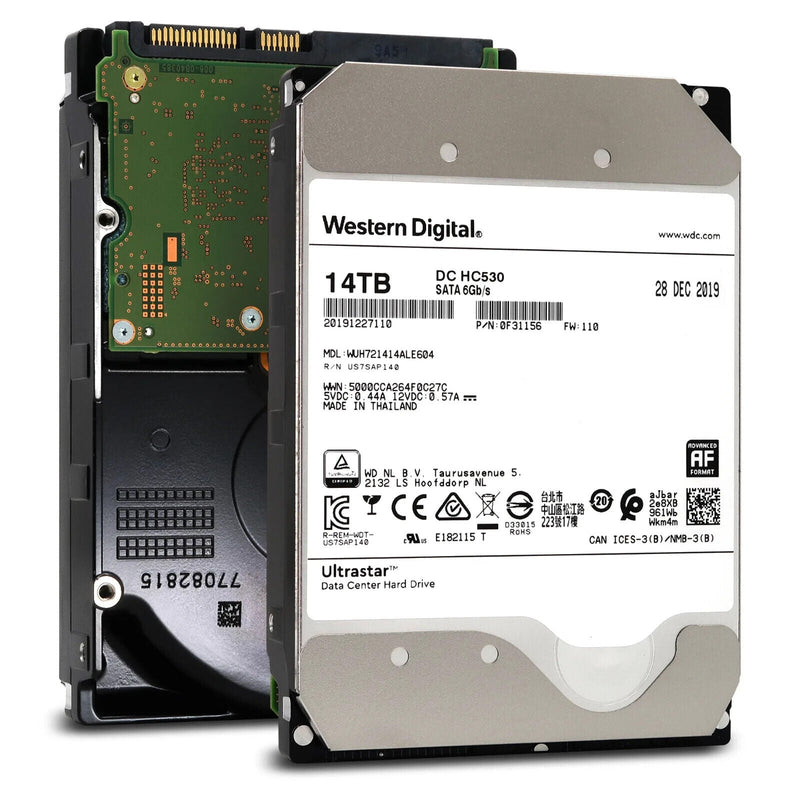 New WD Ultrastar DC HC530 14TB SATA 3.5-Inch Enterprise HDD Hard Drive WUH721414ALE604