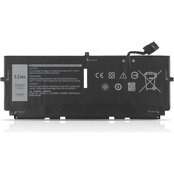 New Compatible Dell XPS 0722KK 2XXFW 722KK FP86V WN0N0 Battery 52WH