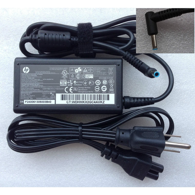 New Genuine HP AC Adapter Charger 710412-001 19.5V 3.33A 65W 4.5*3.0mm Blue Tip FBA