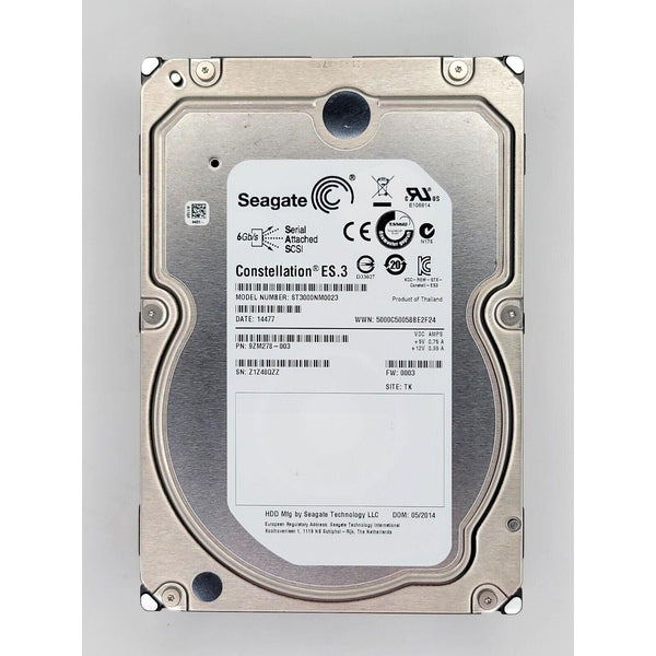 New Seagate 3TB 7200RPM 6Gbps 3.5" SAS Server HDD Hard Drive ST3000NM0023