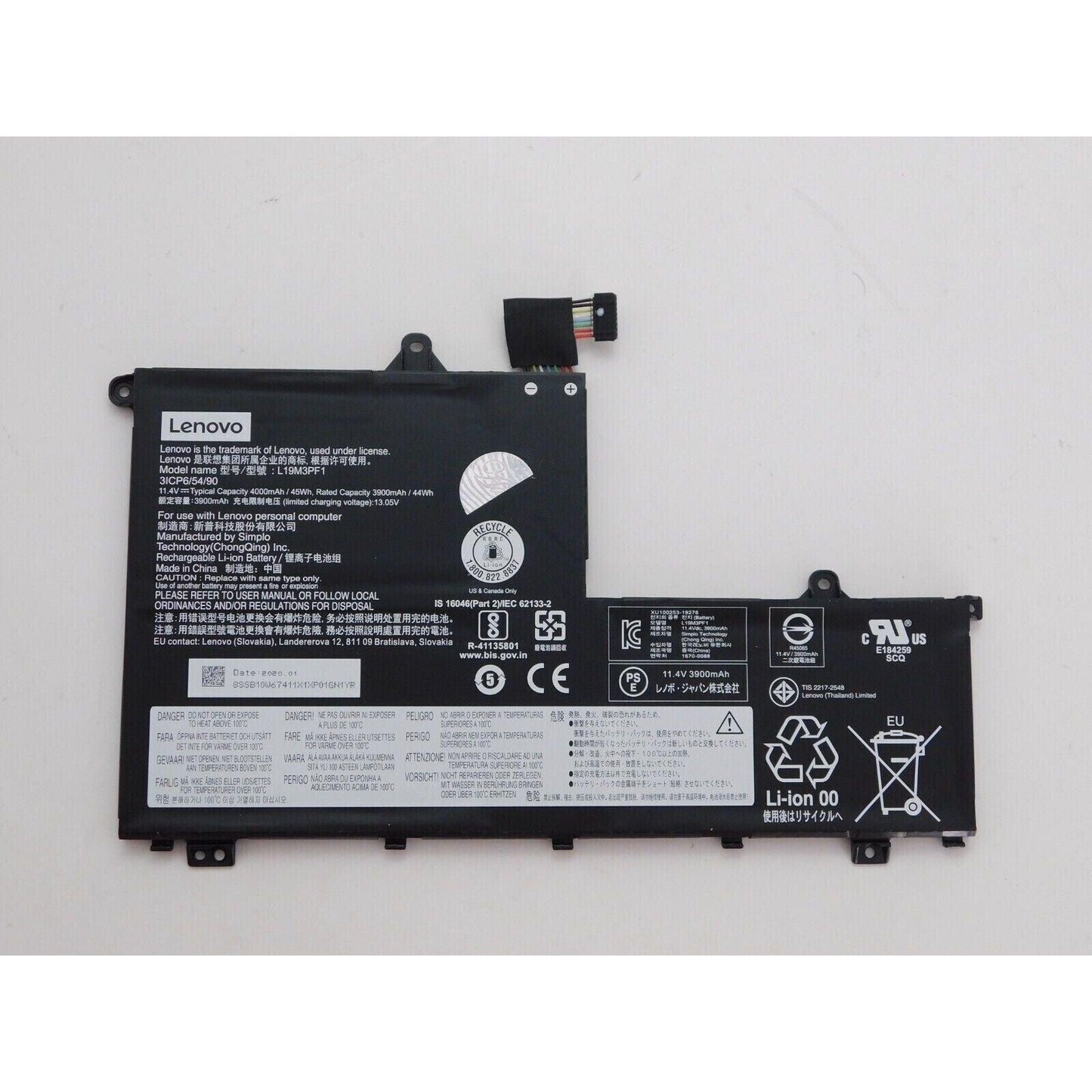 New Genuine Lenovo ThinkBook 15-IIL 15-IML Battery 45WH