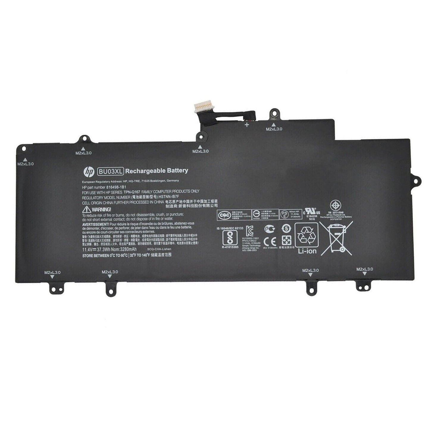 New Genuine HP BU03037XL BU03XL HSTNN-1B7F HSTNN-IB7F Battery 37.3WH
