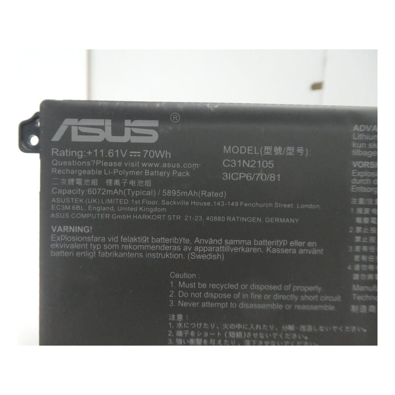 New Genuine Asus S1403QA S1503QA S1603QA Battery 70WH