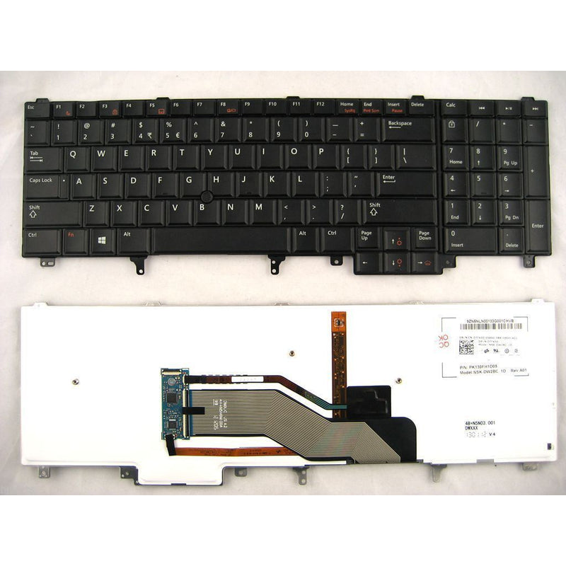 Used Dell 0HG3G3 090KRN MP-10H23USJ698 Backlit Keyboard HG3G3 90KRN