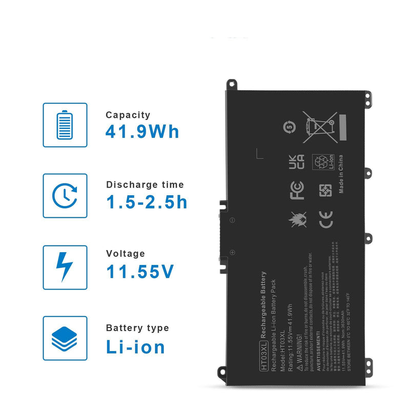 HP HT03XL Battery For HP Pavilion 14-CE 14-CF 14-CK 14-CM 14-DF 14-DH 15-CS 15-DA 17-CA