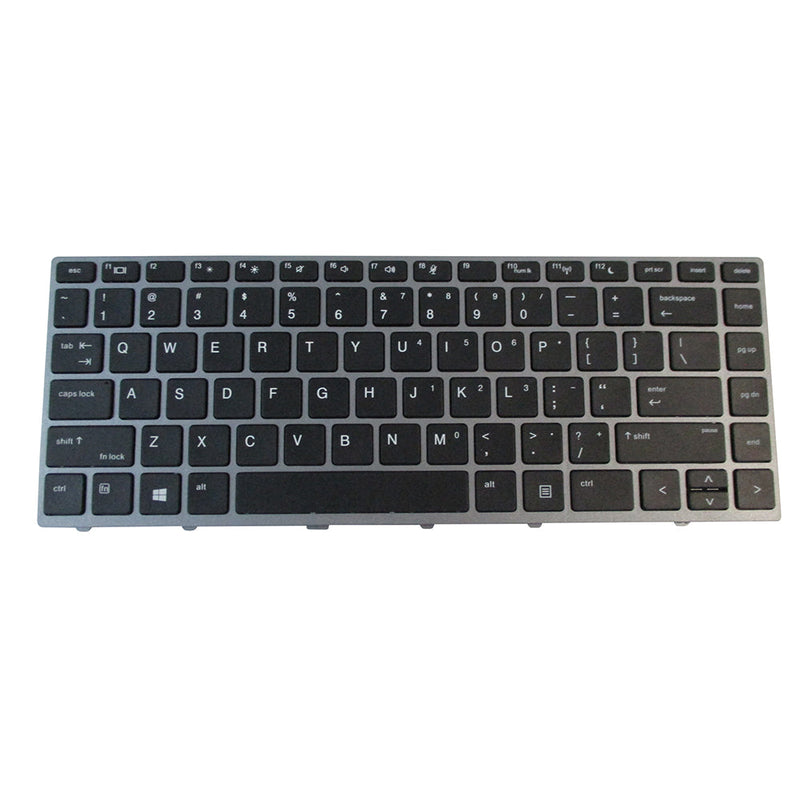 HP ProBook 430 G5 440 G5 445 G5 Keyboard w/ Silver Frame (Non-Backlit)