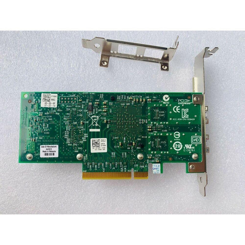 New Dell X520-DA2 Ethernet Server Adapter SFP+ 10Gbps Dual Port F3VKG XYT17 VFVGR