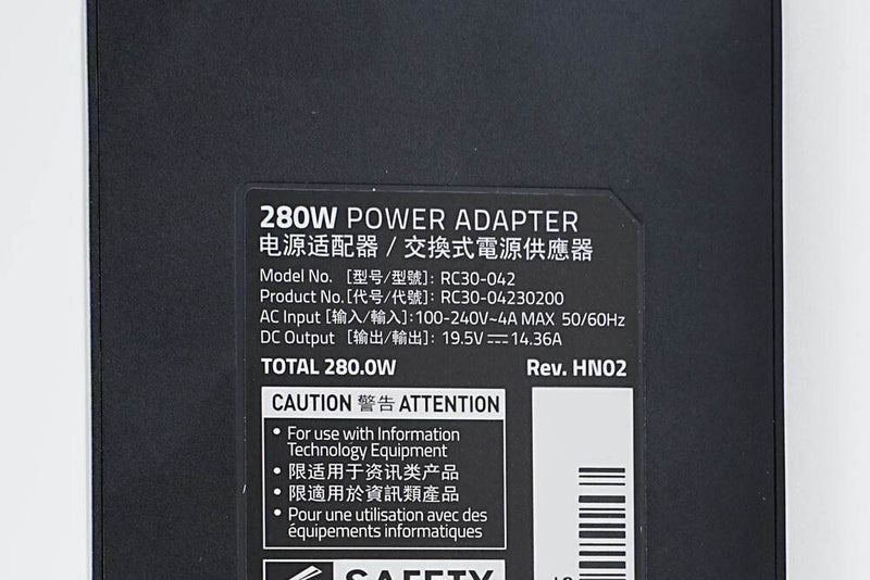 New Original Razer 280W Adapter for Razer Blade 17/i7-12800H/3080 Ti RTX Laptop