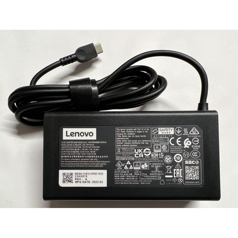 New Genuine Lenovo 100W 20V 5A USB-C Charger AC Adapter ADL100YDC3A 5A11D52398 SA11D52396
