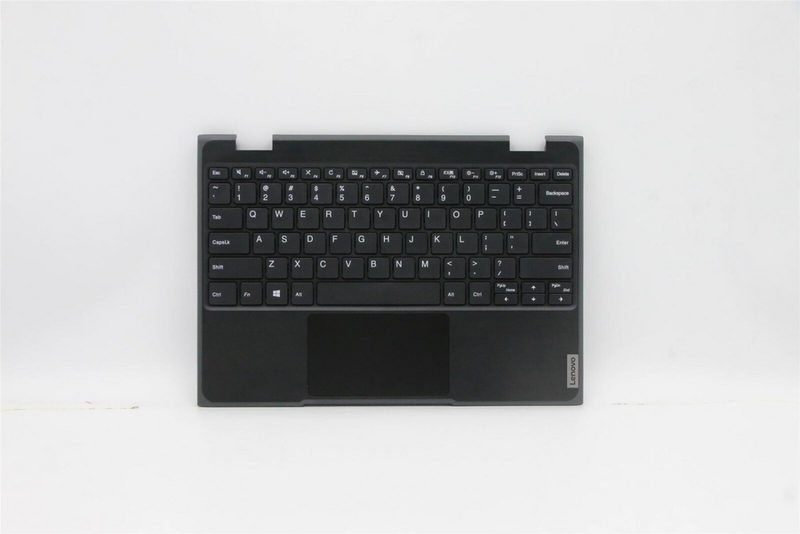 New Lenovo 100e 2nd Gen 82GJ Palmrest Touchpad Top Cover Keyboard US Black 5CB1B02531