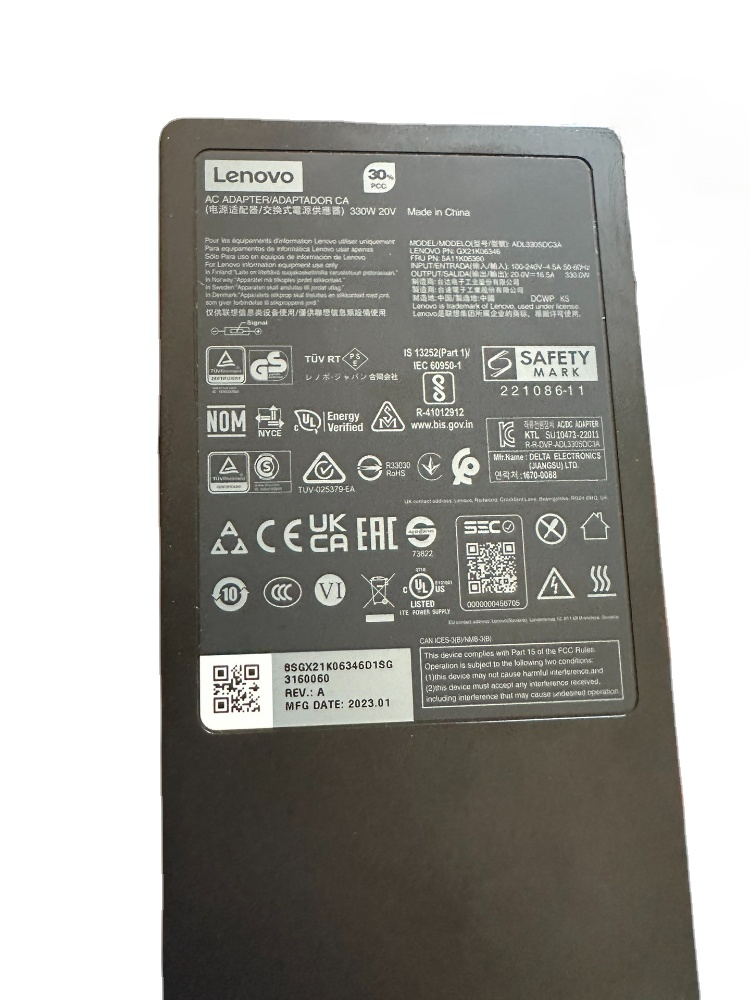 New Lenovo Legion Pro 7i Gaming Laptop I9 13900H RTX4090 330w Slim GaN Adapter