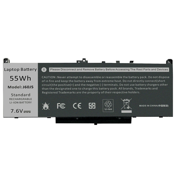 New Compatible Dell Latitude 0J60J5 1W2Y2 242WD GG4FM J60J5 MC34Y R97YT Battery 55WH