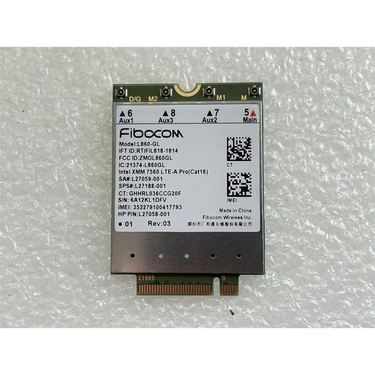 New HP Elitebook X360 830 840 Fibocom L860-GL 4G Module Wlan Card L27058-001 L27188-005