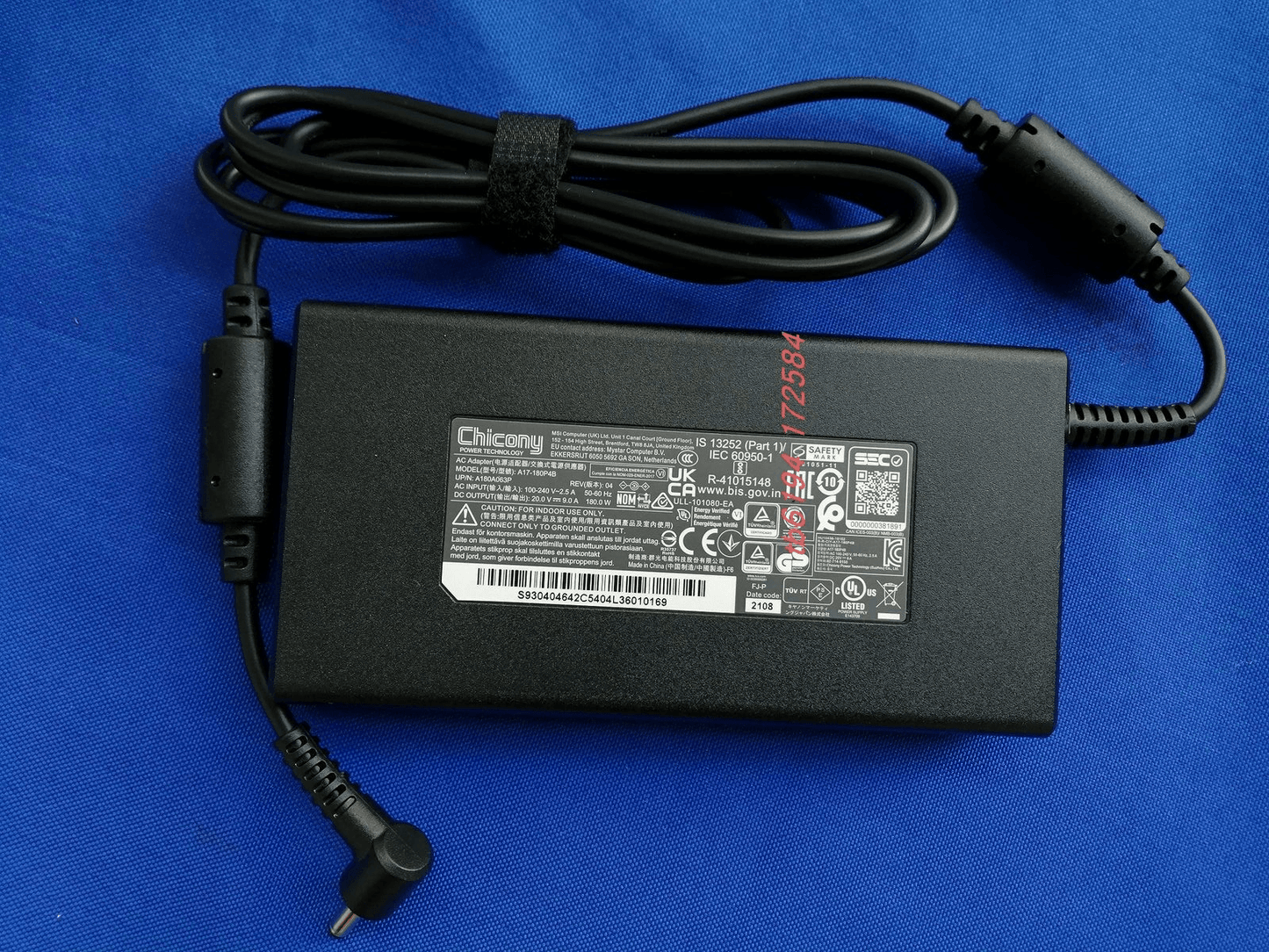 New Original Chicony 180W 20V AC Adapter for MSI Katana GF76 11UG-090 A17-180P4B