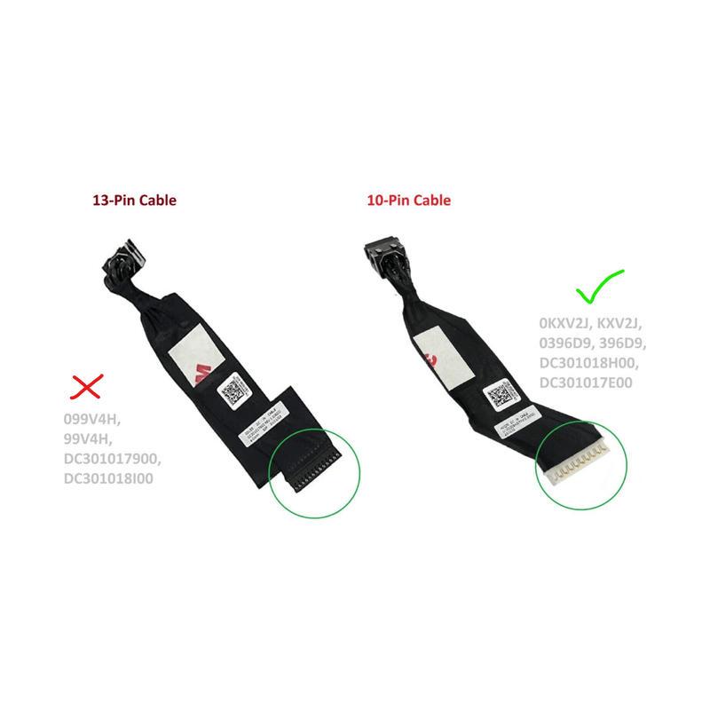 New Dell G15 5510 5511 5515 5520 DC Jack Cable 10 Pin KXV2J 0KXV2J