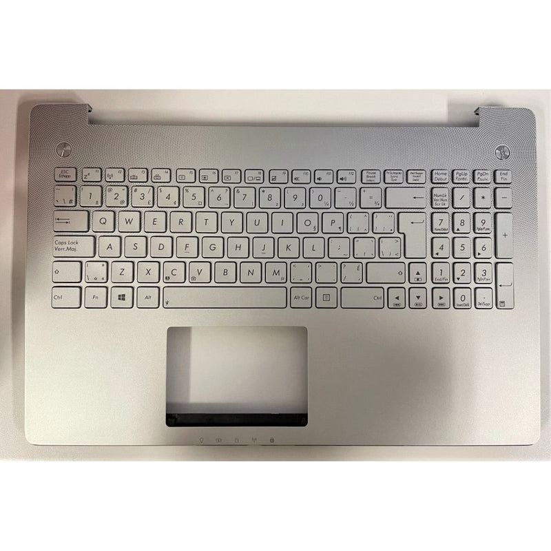 New Asus N550J N550JV N550JK CA Canadian Bilingual Baklit Keyboard Palmrest Silver 90NB00K1-R31CB0